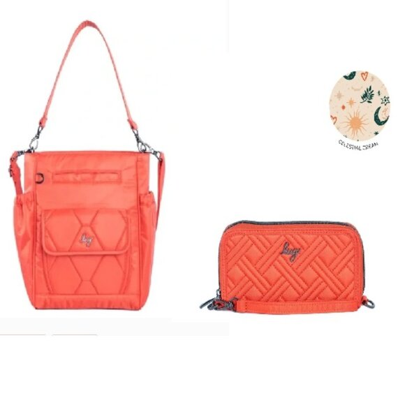 Brand New Lug Toss and Matching Whirly Wallet in Papaya - Picture 1 of 15